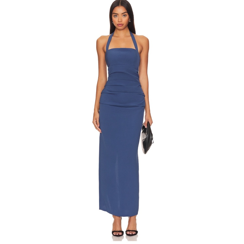 Lioness Blue Halter Maxi Dress